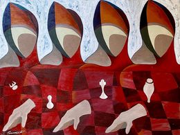 Painting, The Gambit of Queenside Shadows, Sofia Panoramenko