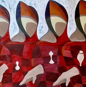 Painting, The Gambit of Queenside Shadows, Sofia Panoramenko