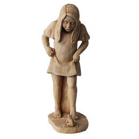 Sculpture, Rencontre Ethérée - Série portrait de l'enfance, Nellka