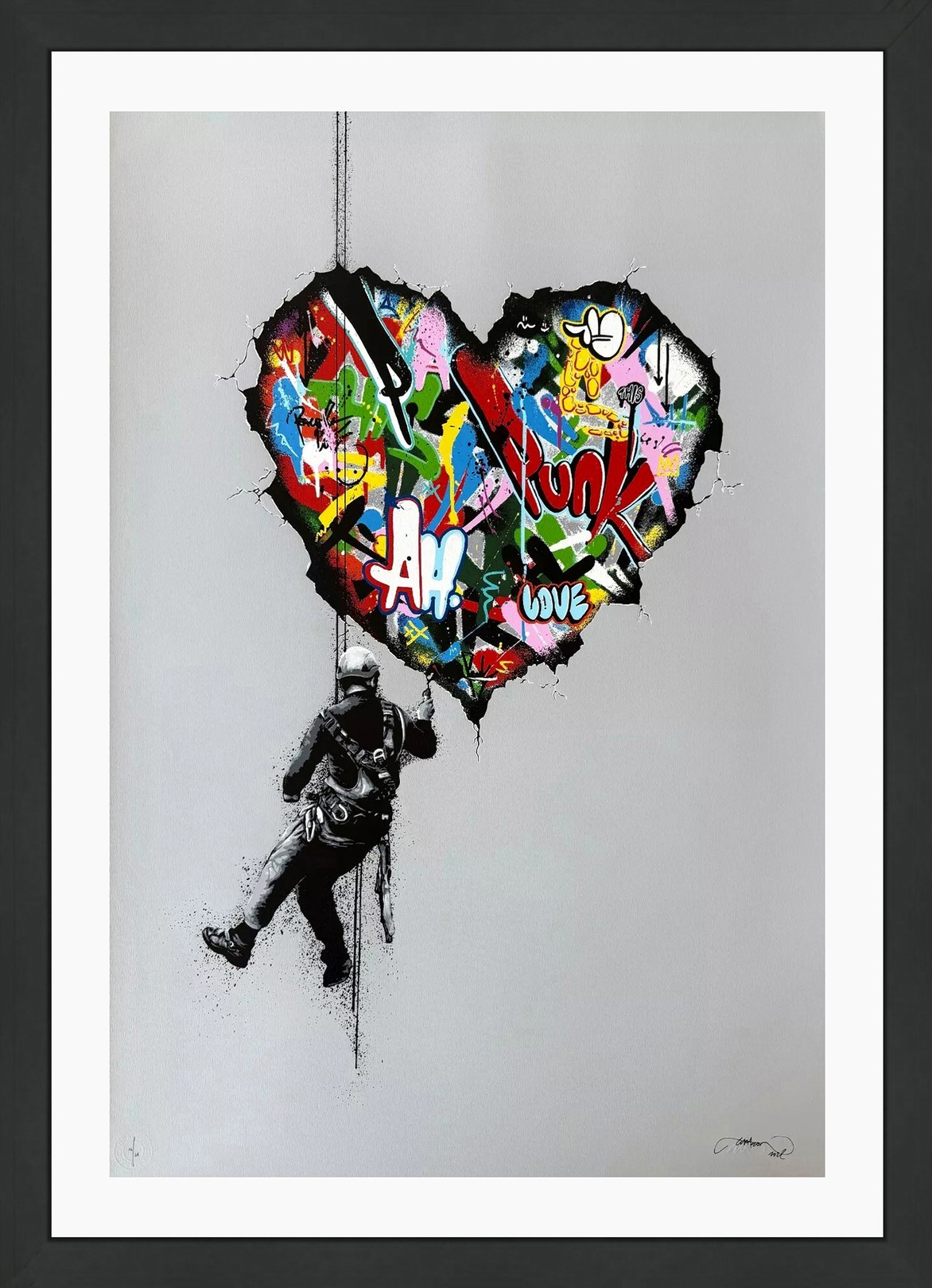 Martin Whatson, Cracked (rare grey variant signed screen print) Martin Whatson, Cracked (rare grey variant signed screen print)