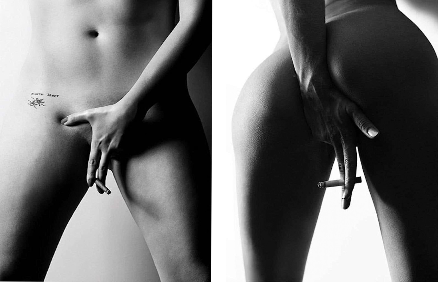 Koray Erkaya, Don't Tell Mamma #10 and #4. Black and White Nude Photographs Diptych Koray Erkaya, Don't Tell Mamma #10 and #4. Black and White Nude Photographs Diptych