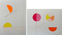 Peinture, Cosmic Play 14, Diptych. From The Cosmic Play Series, Neerja Chandna Peters