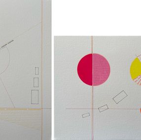 Pintura, Cosmic Play 14, Diptych. From The Cosmic Play Series, Neerja Chandna Peters