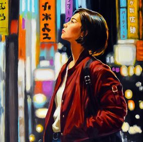Pittura, Walking in the night, the magic of Tokio, Serghei Ghetiu