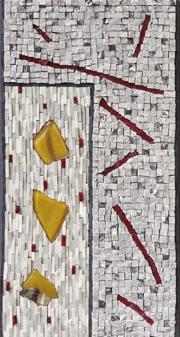 Pittura, Hui Se Men, la porte jaune - Mosaïque abstraite, Marie Cloarec