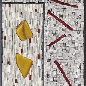 Peinture, Hui Se Men, la porte jaune - Mosaïque abstraite, Marie Cloarec