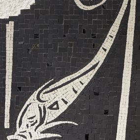 Gemälde, Dauphin mythique romain - Mosaïque dauphin stylisé, Marie Cloarec
