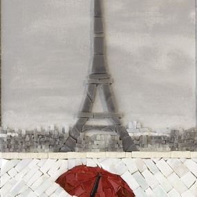 Peinture, Paris - Mosaïque figurative poétique, Marie Cloarec