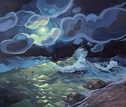Painting, Sea Within — Moonlit Journey, Natalie Borisenko
