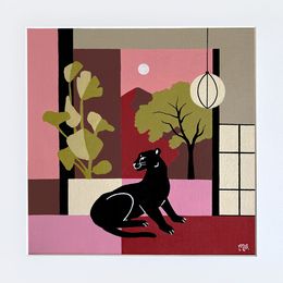 Gemälde, Panther in Kyoto, Mariah Birsak