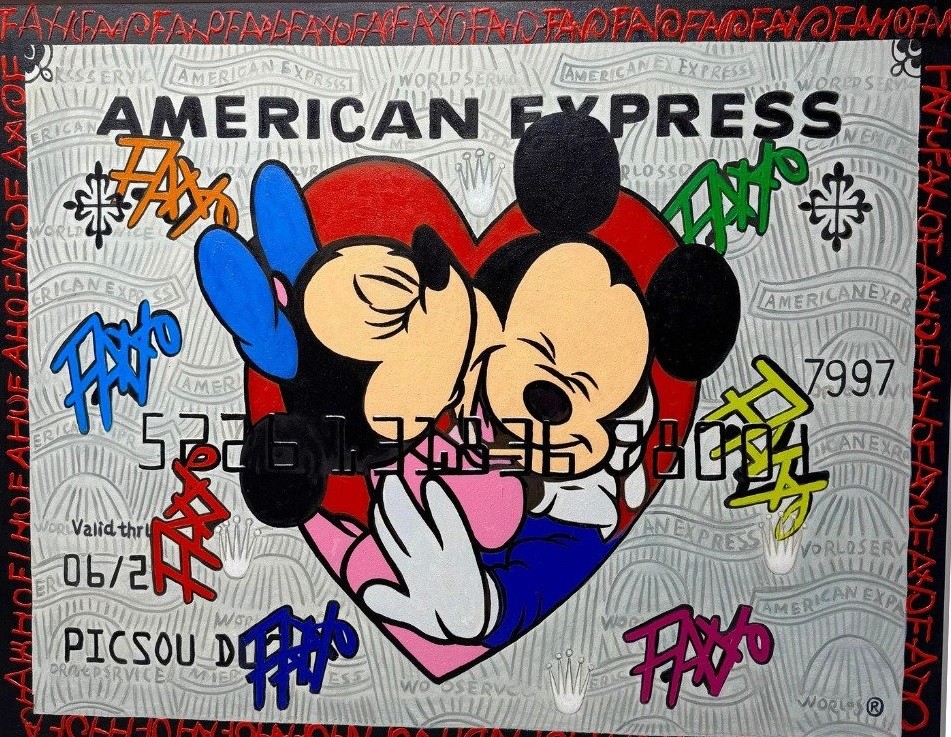 Stéphan Ouzilou (Fano), Love American Express Mickey & Minnie Stéphan Ouzilou (Fano), Love American Express Mickey & Minnie