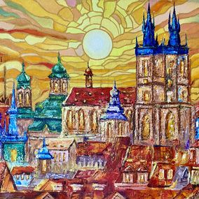 Pintura, The Sunrise of the Golden Town, Gabriel Monte