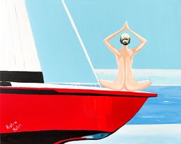 Peinture, Yachtasana: Bubbles, Balance & Namaste, Kristina Mallen