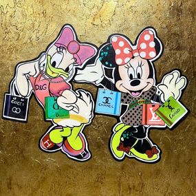Painting, Daisy & Minnie Gold, Stéphan Ouzilou (Fano)
