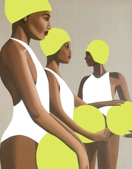 Pittura, 3 Beachballers, Wencke Uhl