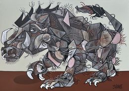 Painting, Le sanglier de Calydon, AKET