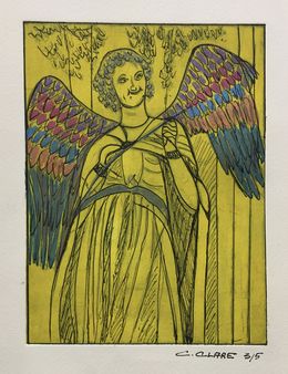 Stampe, L'ange au sourire de la cathédrale de Reims N°3, Catherine Clare