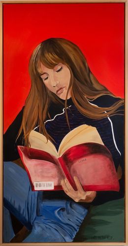 Peinture, La lectrice, carol on the roof