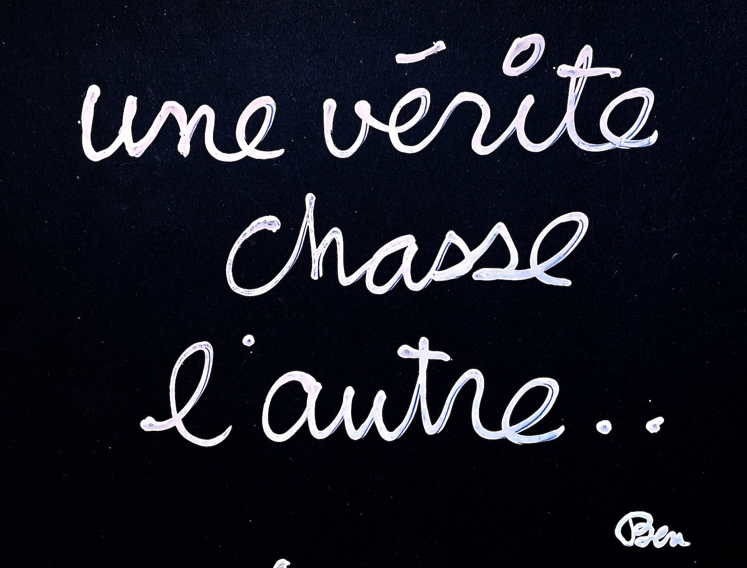 Ben, Une vérité chasse l'autre Ben, Une vérité chasse l'autre