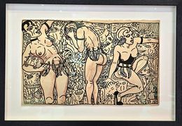 Gemälde, Tournant, tournant, délirants, la danseuse multipliée en délire de Joséphine, Robert Combas