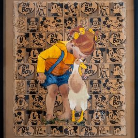 Peinture, Fillette et le canard, Carol On the roof