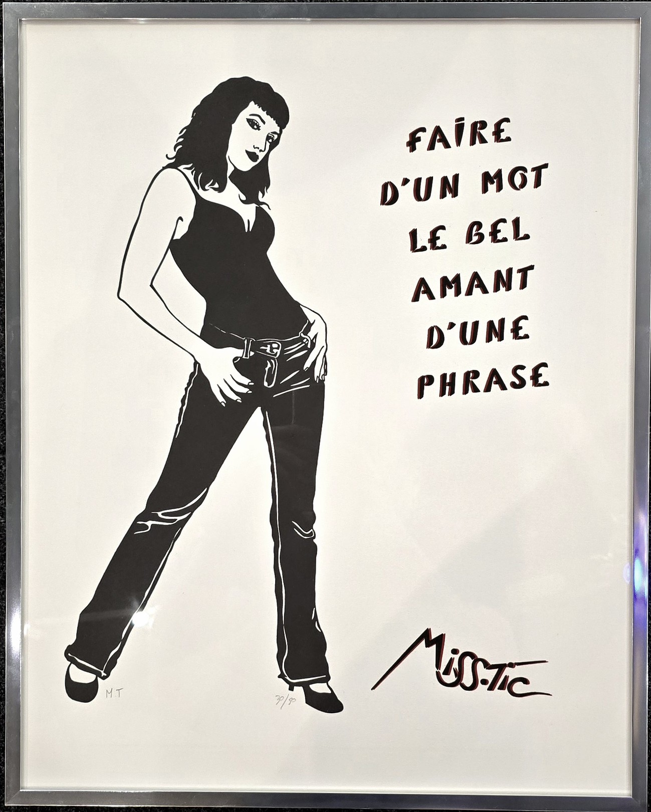 Miss.Tic, Faire d'un mot le bel amant d'une phrase Miss.Tic, Faire d'un mot le bel amant d'une phrase