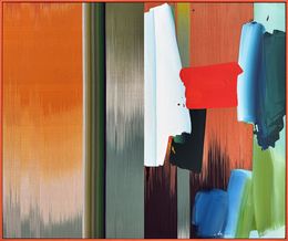 Peinture, Japanese Thread Painting with Turquoise, Ptolemy Mann