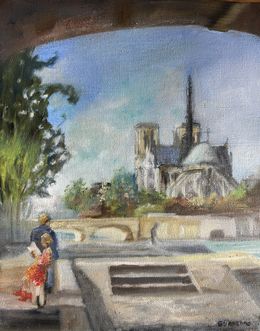 Pintura, Notre-Dame et les coeurs en balade, Lisbeth Buonanno