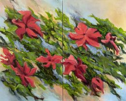 Peinture, Diptych Petunia, Iryna Bondar