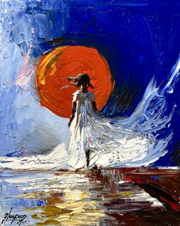 Painting, Crimson Sun and Wind, Vahe Bagumyan