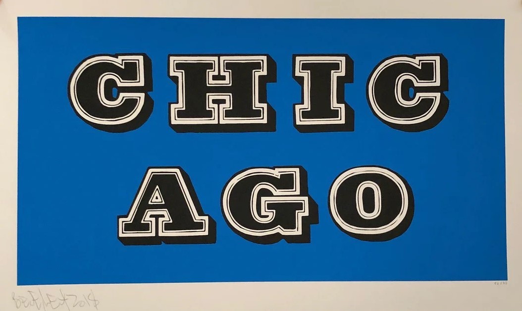 Ben Eine, Chicago (Blue) Ben Eine, Chicago (Blue)