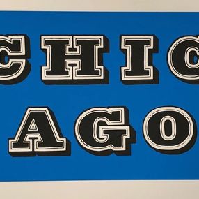 Print, Chicago (Blue), Ben Eine