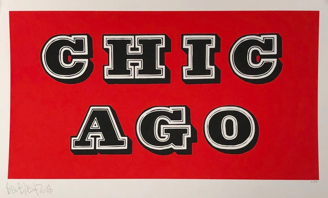 Ben Eine, Chicago (Red) Ben Eine, Chicago (Red)