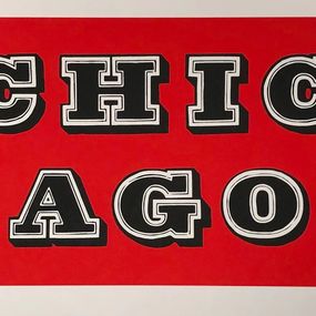 Print, Chicago (Red), Ben Eine