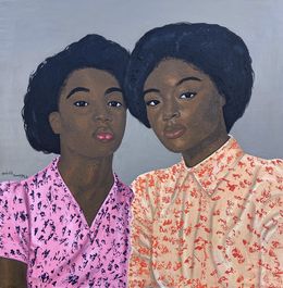 Pittura, In Whom I Confide - 21st Century Contemporary, Figurative Portrait, Modern Women, Olaniyi Timothy