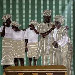 Pittura, Giving Last Respect 1 - 21st Century Contemporary, Celebration of Life and Death, Michael Adetula