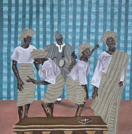 Pittura, Giving Last Respect 2 - 21st Century Contemporary, Celebration of Life and Death, Michael Adetula