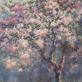 Gemälde, Evening, apple tree, love, Iurii Dzhinaliev
