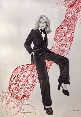 Peinture, Red Ribbon, Nayra María Delgado Morales -Delmor-