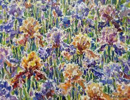 Painting, Dance of irises, Andrii Chebotaru