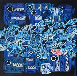 Gemälde, Banc de poissons #21, David Jehan (B.boss)
