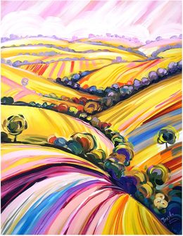 Painting, Golden Hills, Trayko Popov