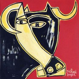 Painting, Tete De Taureau, Richard Boigeol