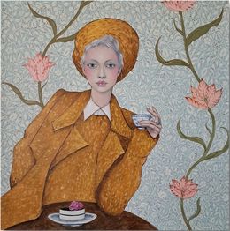 Peinture, Cafe, Mary Noga