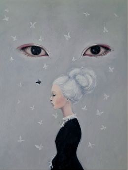 Gemälde, Black Butterfly, Mary Noga