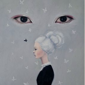 Gemälde, Black Butterfly, Mary Noga