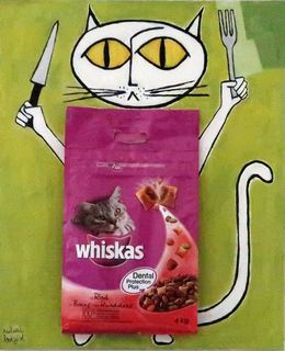 Gemälde, Le Chat Gourmet, Richard Boigeol