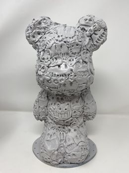 Skulpturen, Vive les ours customisés en blanc marbré, Seb Paul Michel