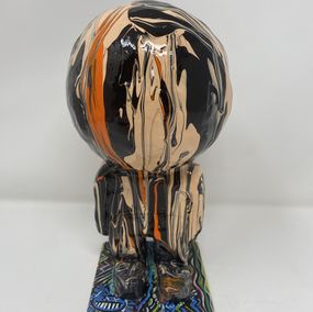 Sculpture, Vive les fleurs et les colures crèmes et noires, Seb Paul Michel