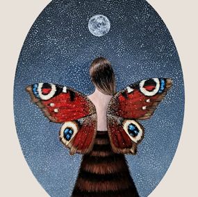 Peinture, Butterfly lady, Mary Noga